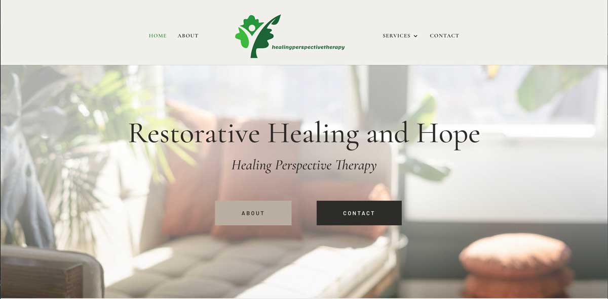 Healing Perspective Therapy Website Screenshot