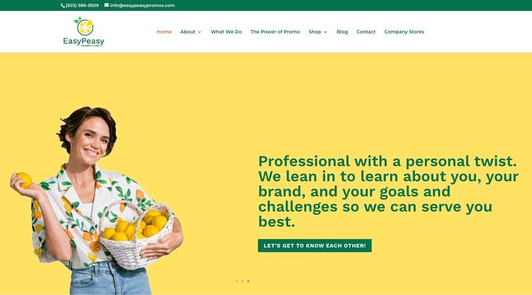 Easy Peasy Promotions | Promotional Products Website